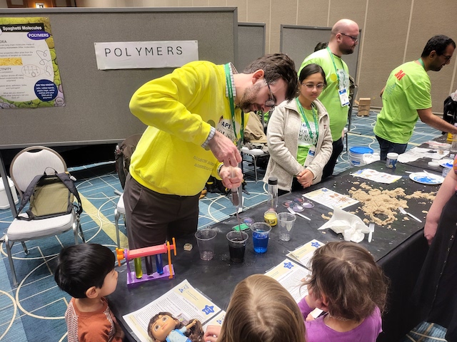 Thomas O'Connor facilitating demonstration for kids